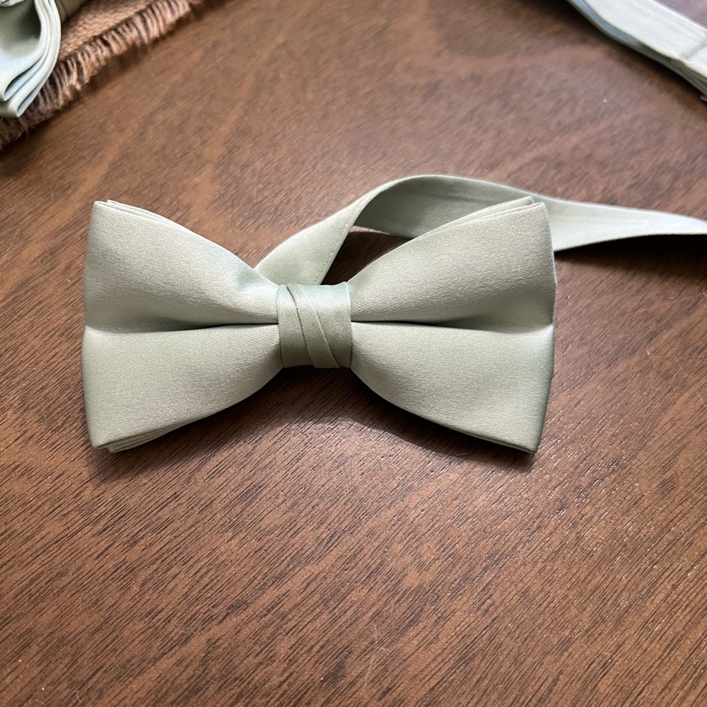 Sage Green Pre-Tied Bow Tie Accessories Ties